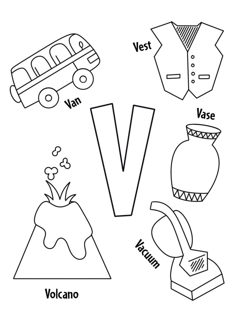 Free Printable Letter V Worksheets Preschool