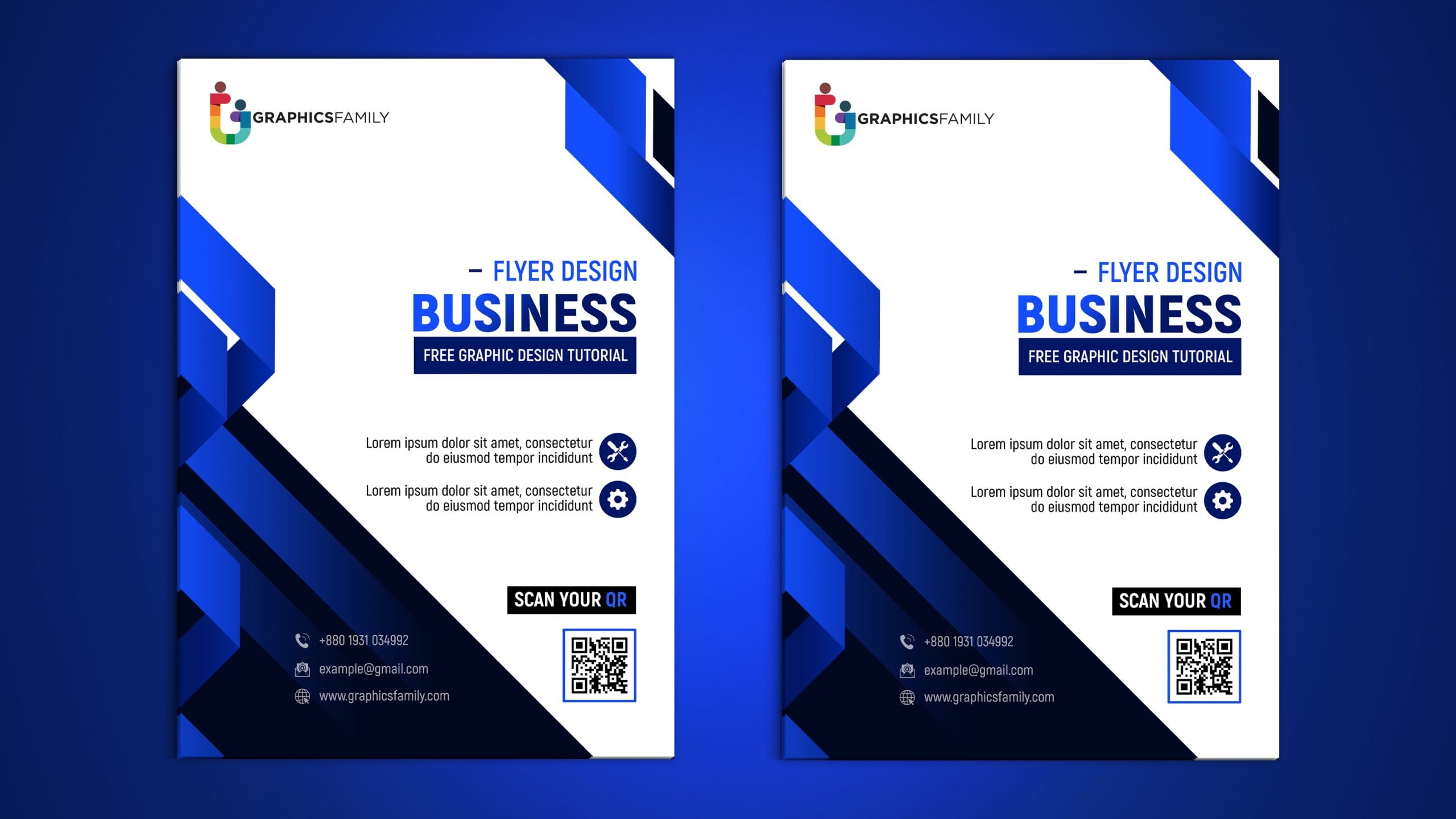 Free Modern Flyer Design Cover Template PSD GraphicsFamily
