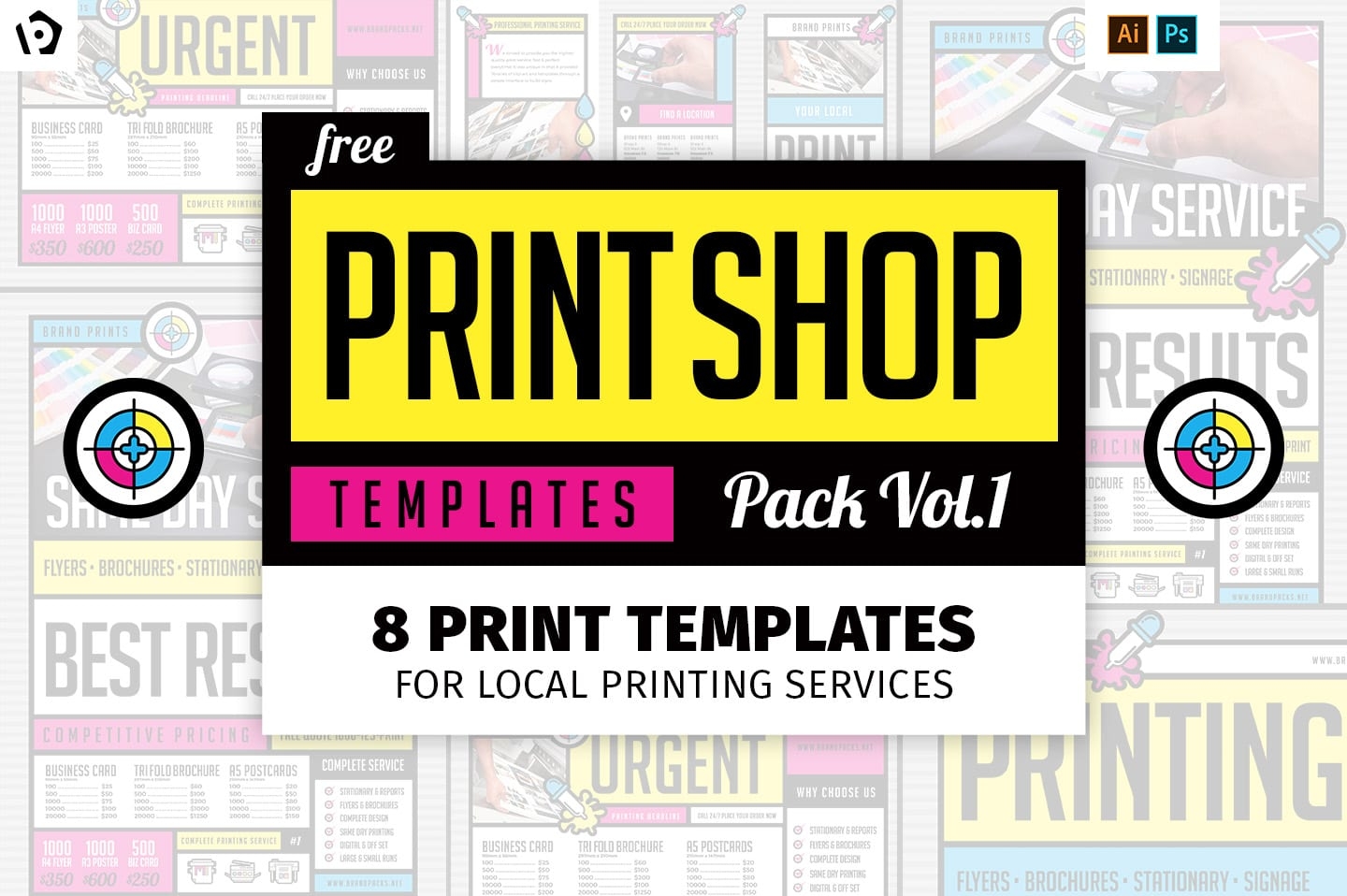 Free Print Shop Templates For Local Printing Services BrandPacks