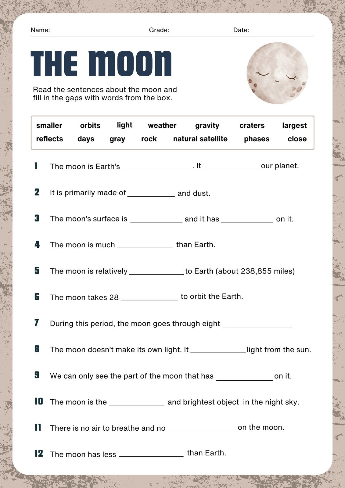 3rd Grade Printable Worksheets Reading