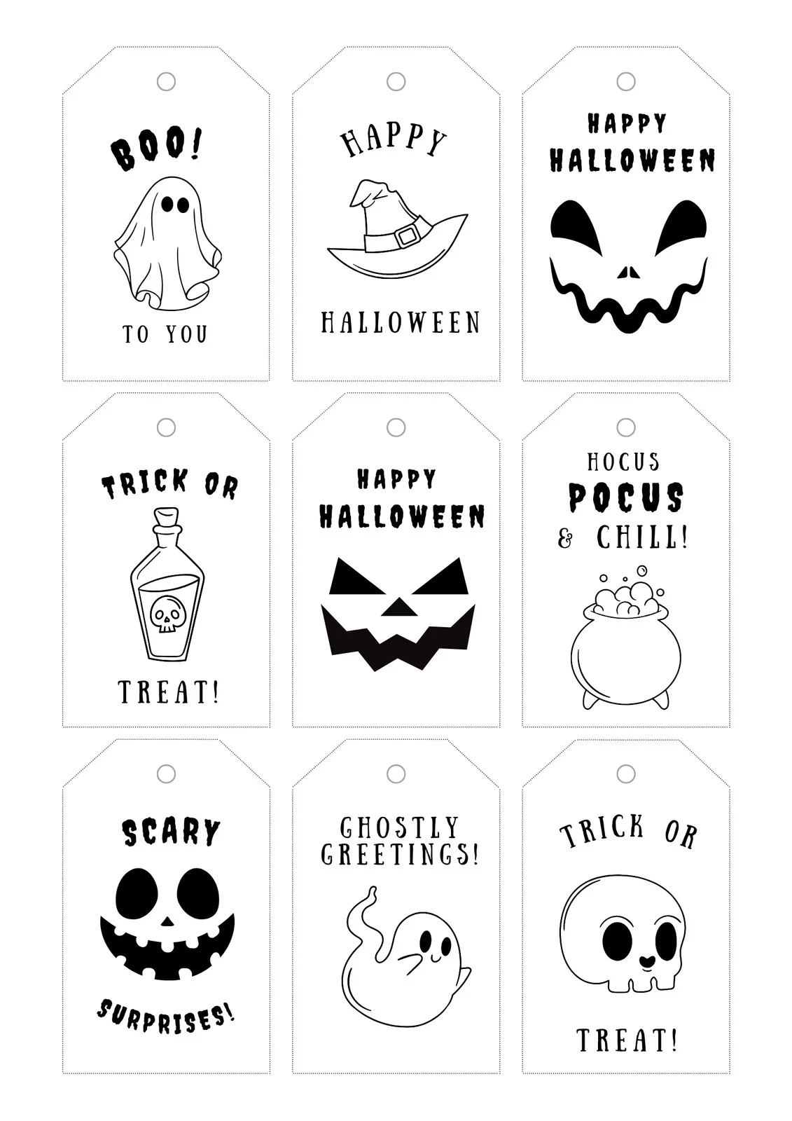 Free Printable Halloween Templates