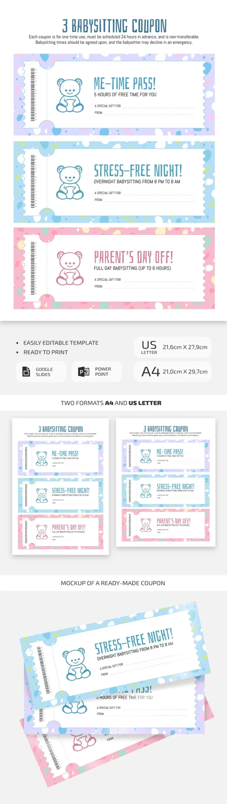 Free Printable Babysitting Coupon Template