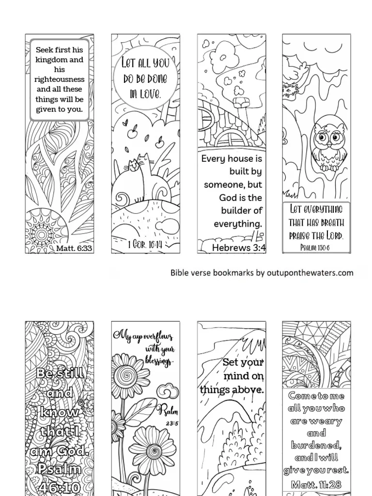 Free Printable Bible Bookmarks Templates