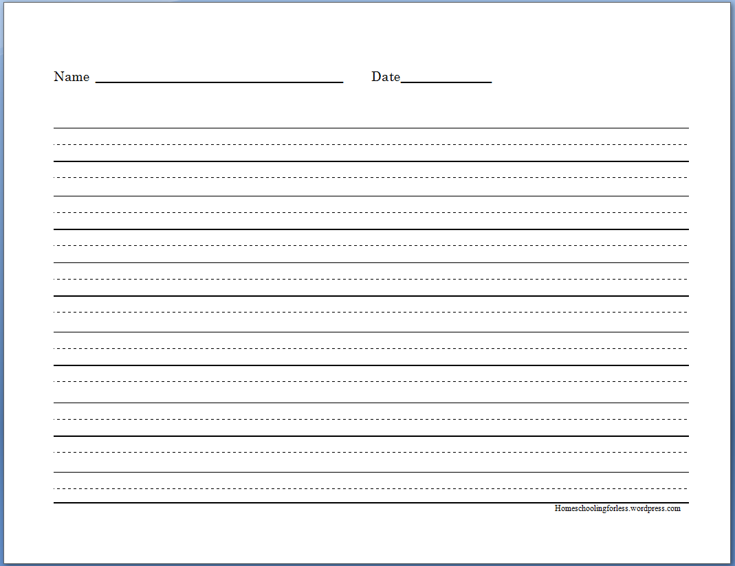 FREE Printable Blank Manuscript Writing Pages Worksheets Library