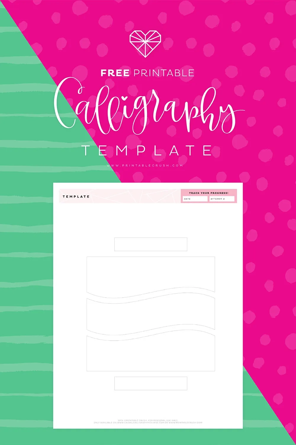 FREE Printable Calligraphy Template Printable Crush
