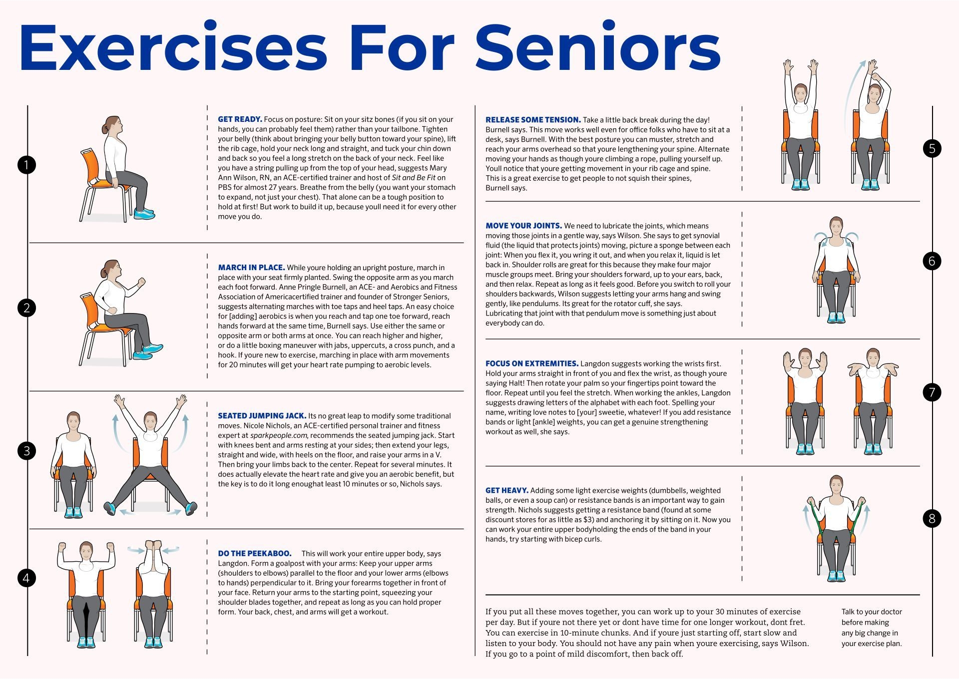 Free Printable Chair Exercises For Seniors Chair Exercise Chart 