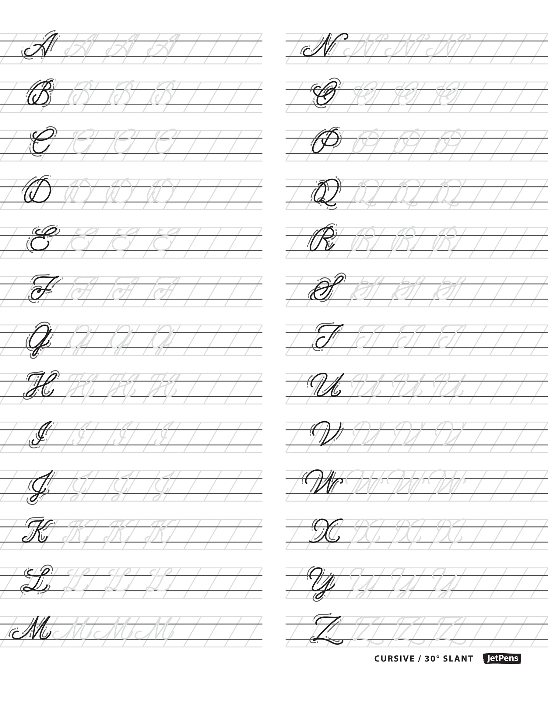 Free Printable Cursive Handwriting Practice Worksheet Download 
