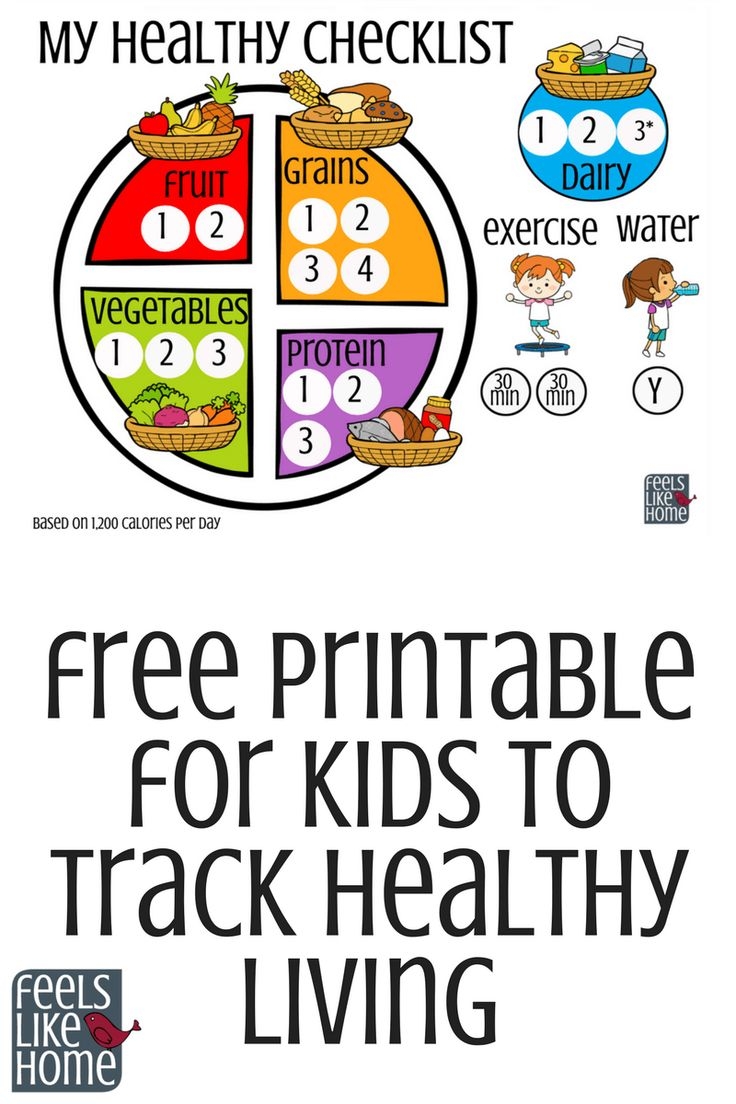 Free Printable For Kids To Track Healthy Eating Feels Like Home 
