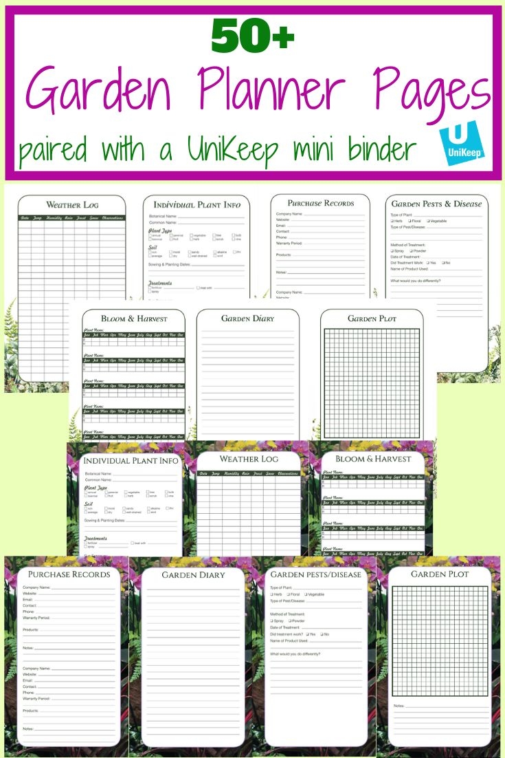 Free Printable Garden Planning Pages