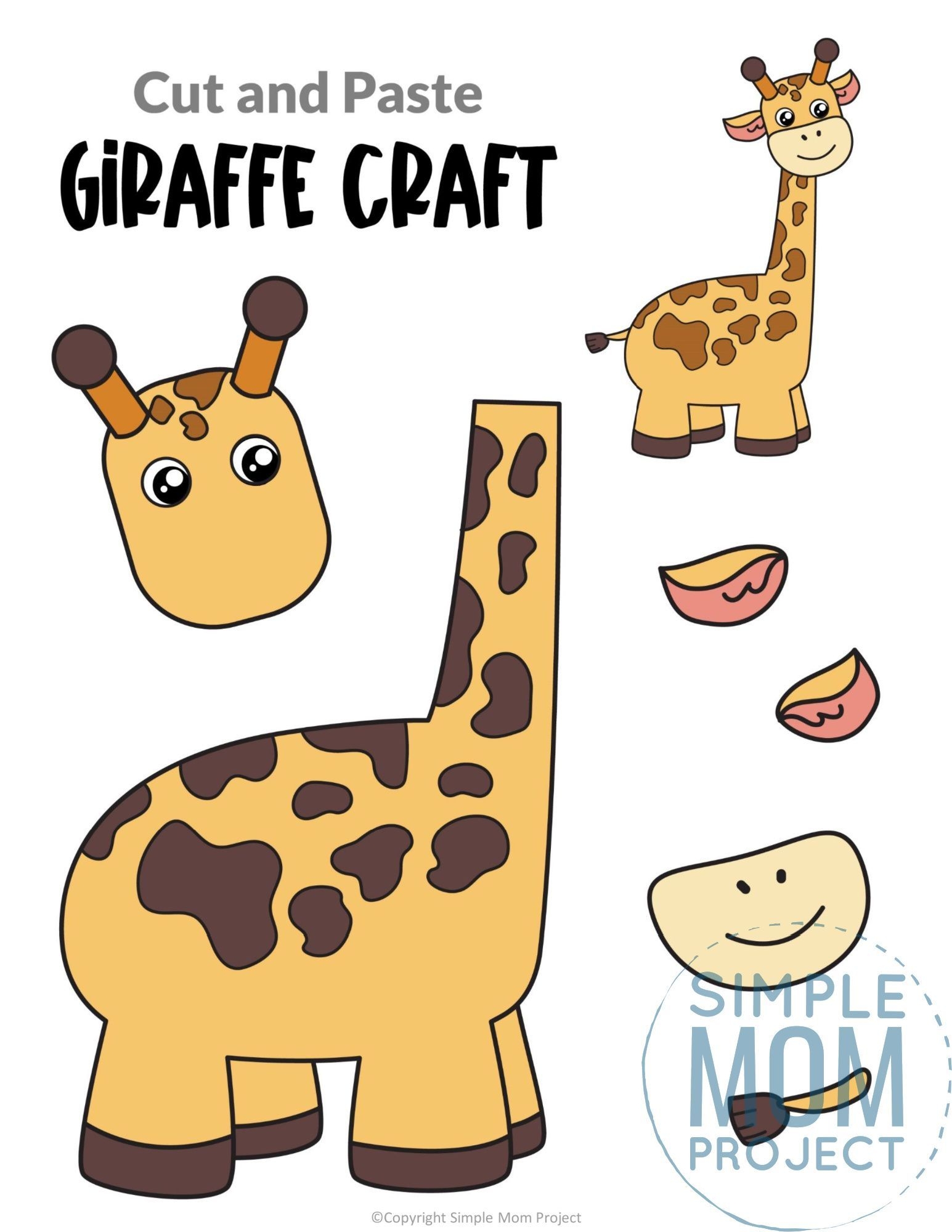 Free Printable Giraffe Craft Template