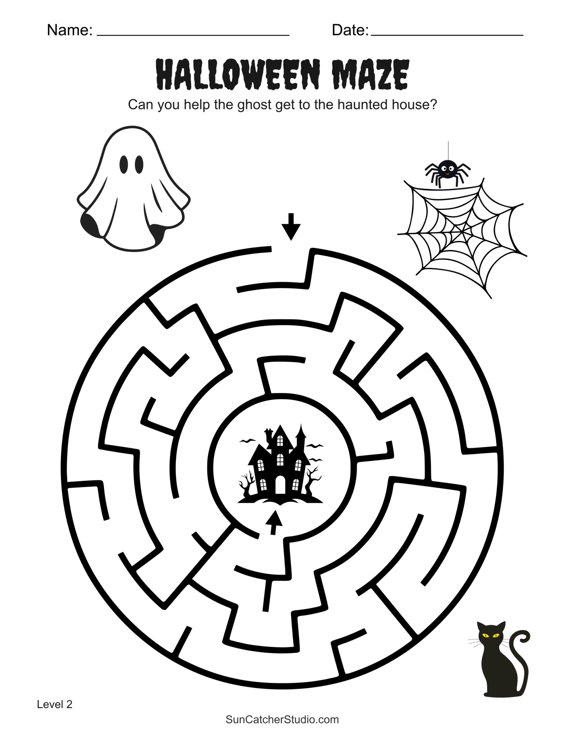 Free Printable Halloween Maze Worksheets And Puzzles Free 