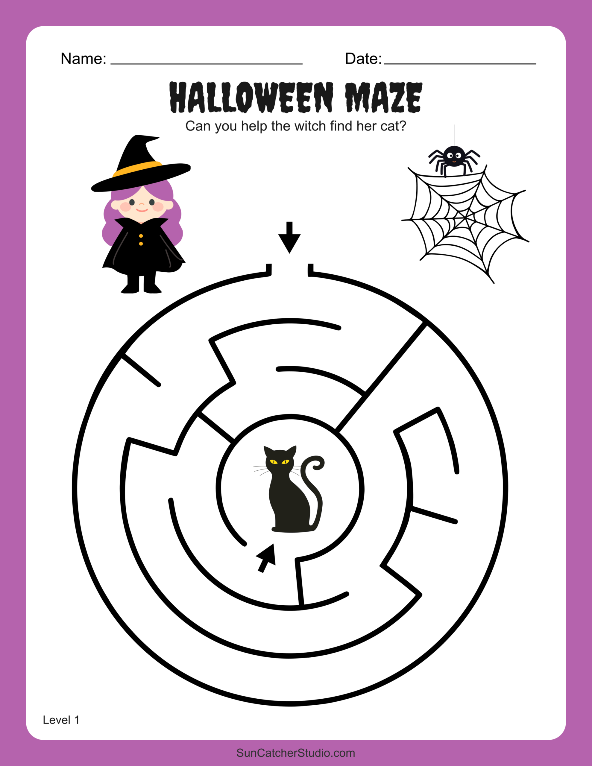 Halloween Printable Mazes Puzzles