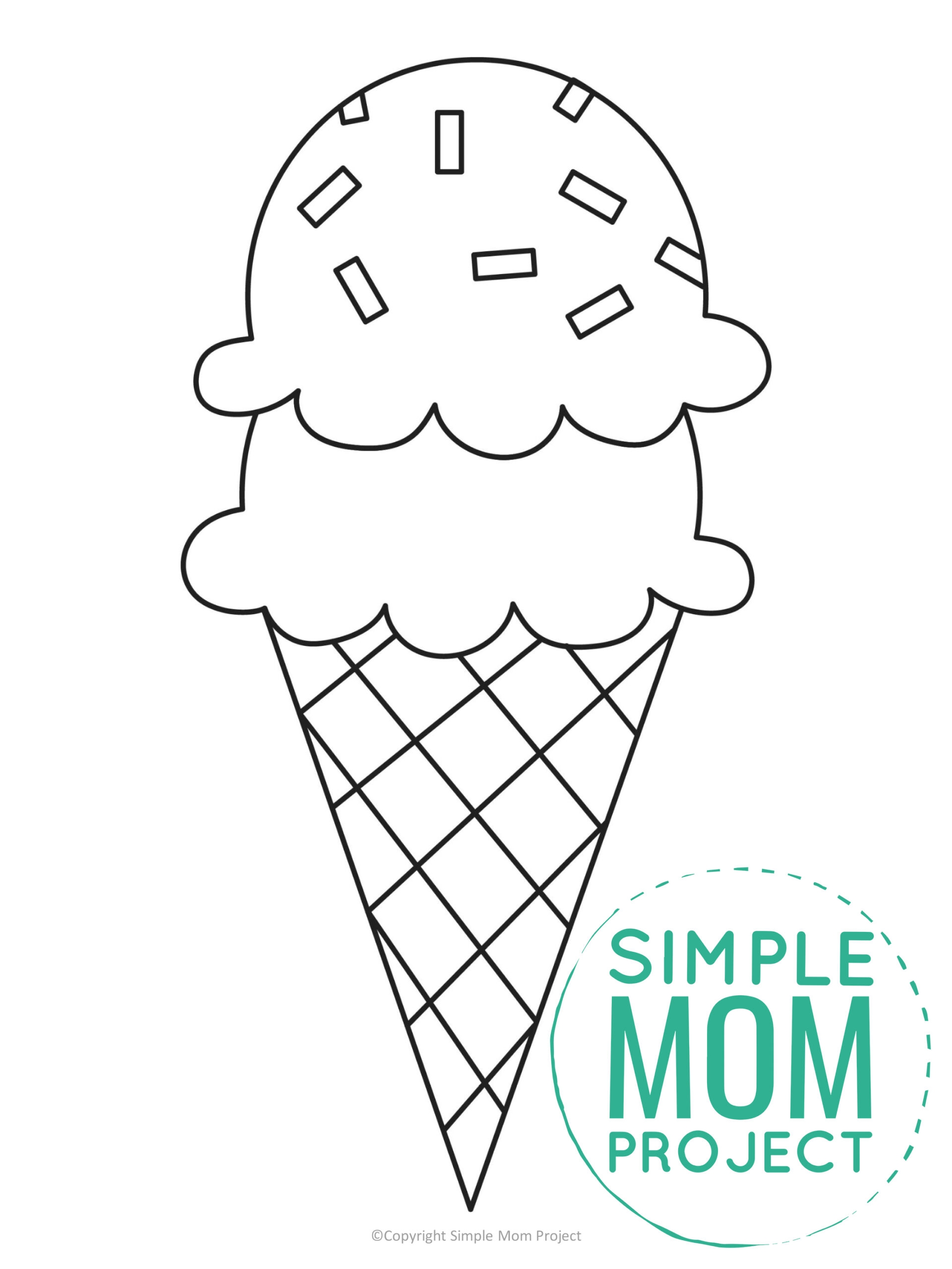 Free Printable Ice Cream Cone Template