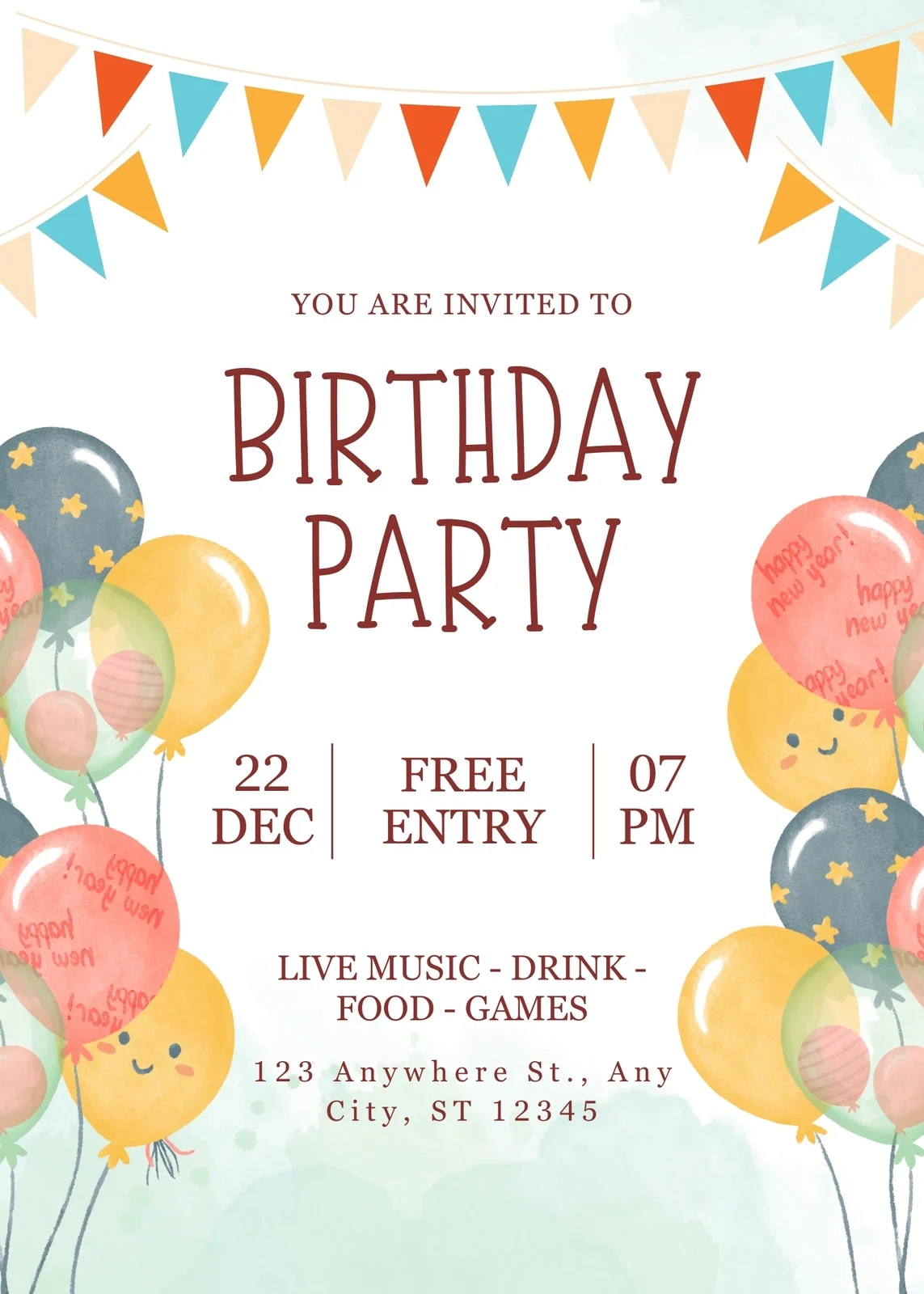 Free Printable Party Invitation Templates