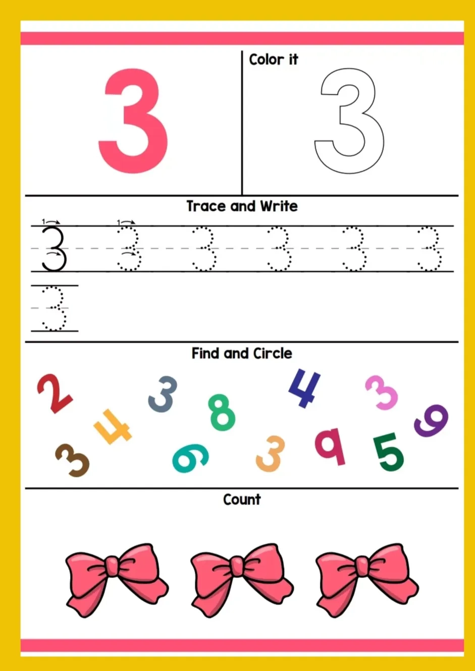 Free Printable Math Worksheets For Pre K