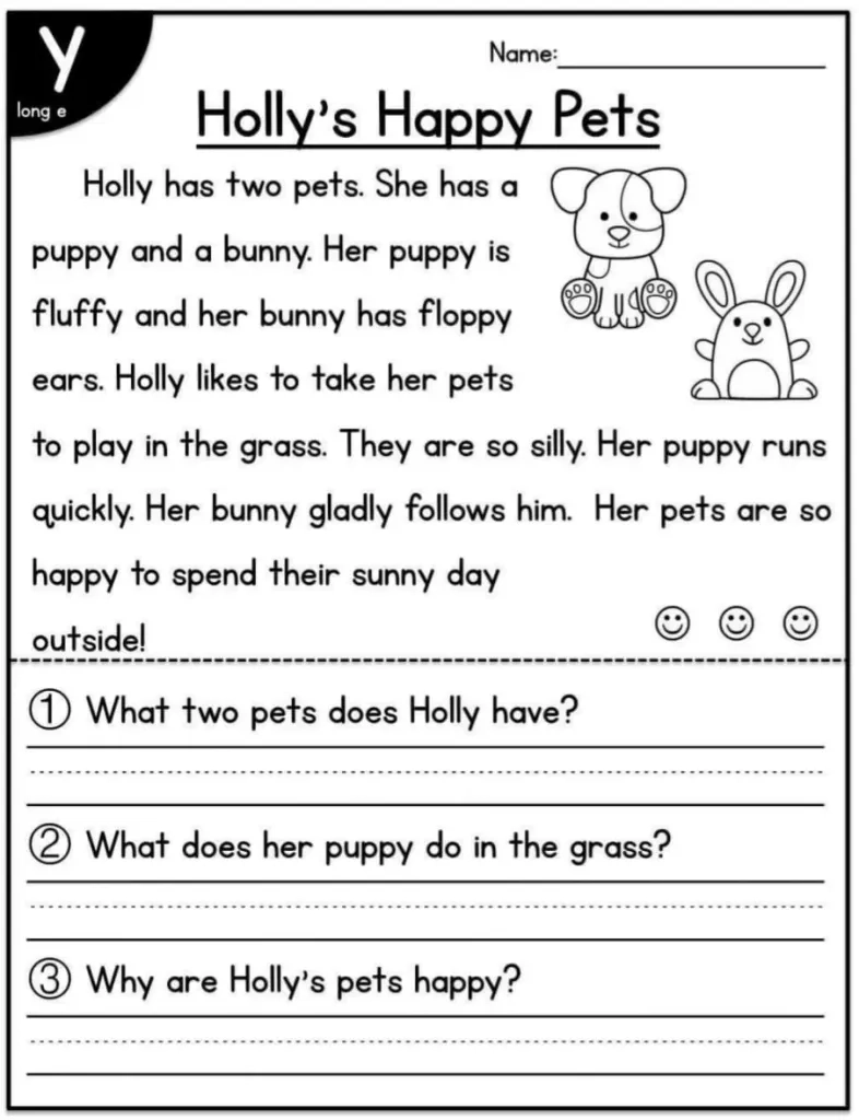 Printable Worksheets Reading Comprehension