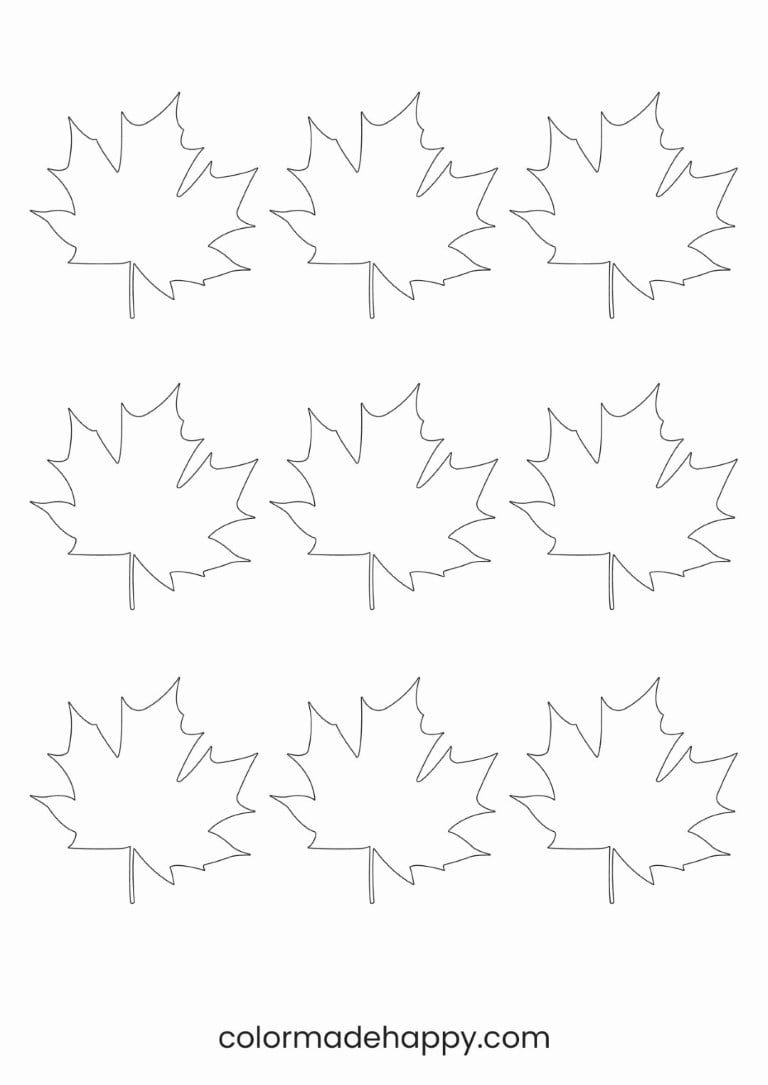 Cut Out Printable Leaf Template