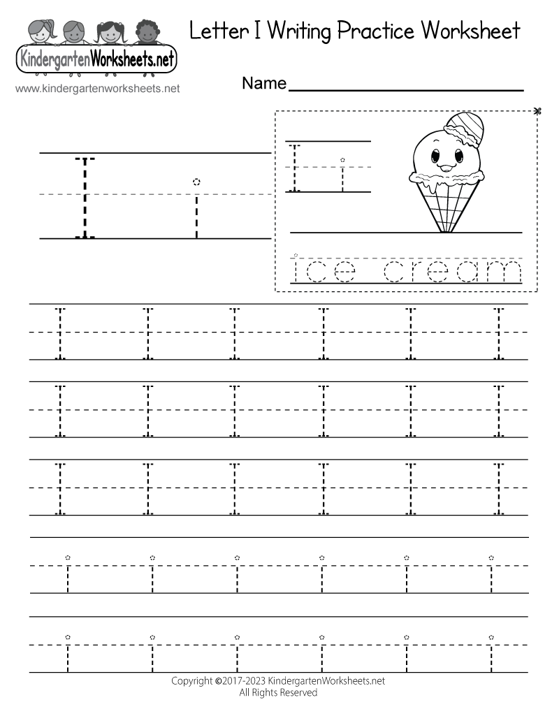 Free Printable Letter I
