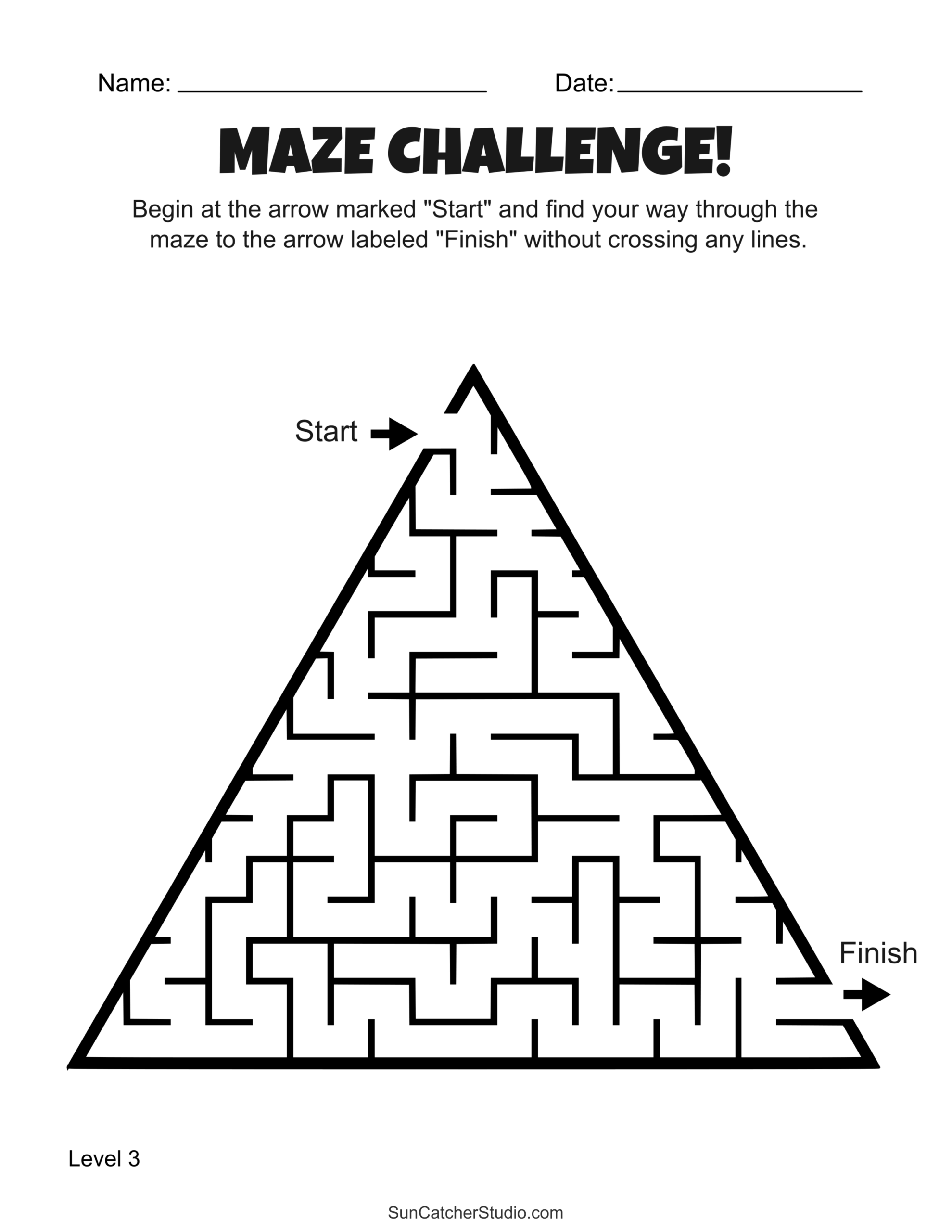 Free Printable Maze Activities And Puzzle Worksheets For Kids 