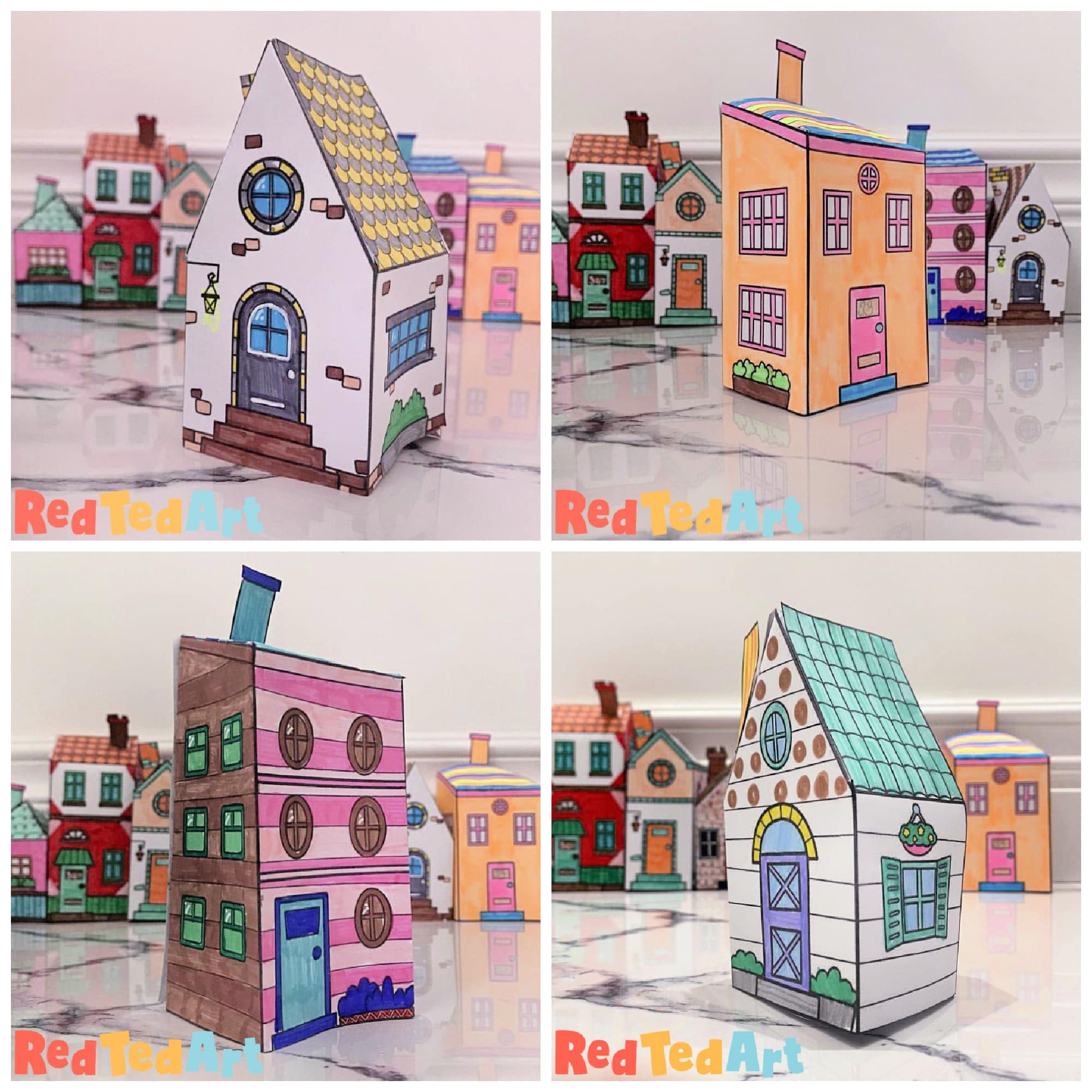 Free Printable Paper House Templates Red Ted Art Kids Crafts