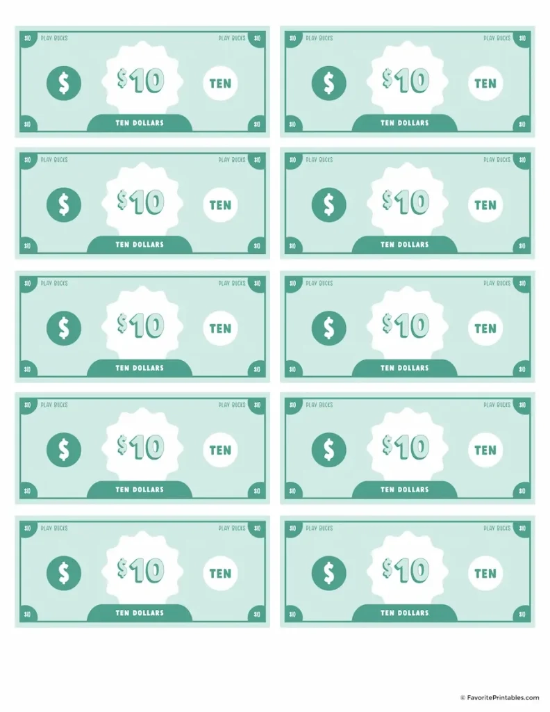Free Printable Play Money For Kids Favorite Printables