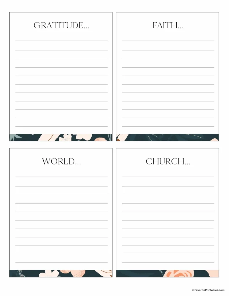 Free Printable Prayer Template