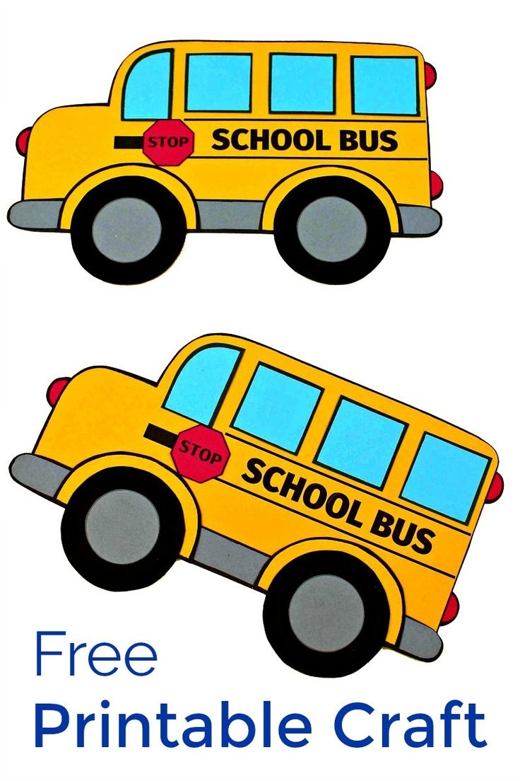 Free Printable School Bus Craft