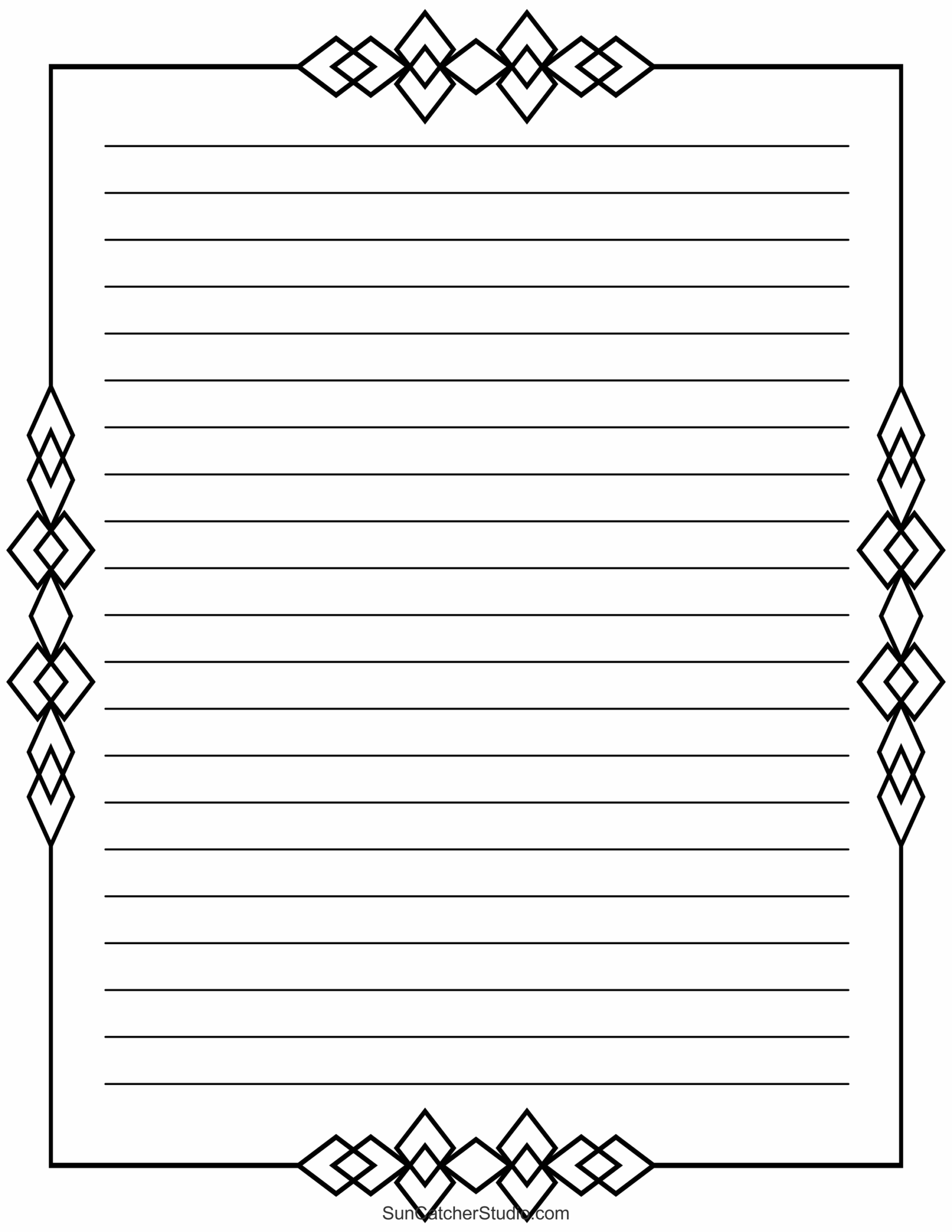Free Printable Stationery And Lined Letter Writing Paper DIY 