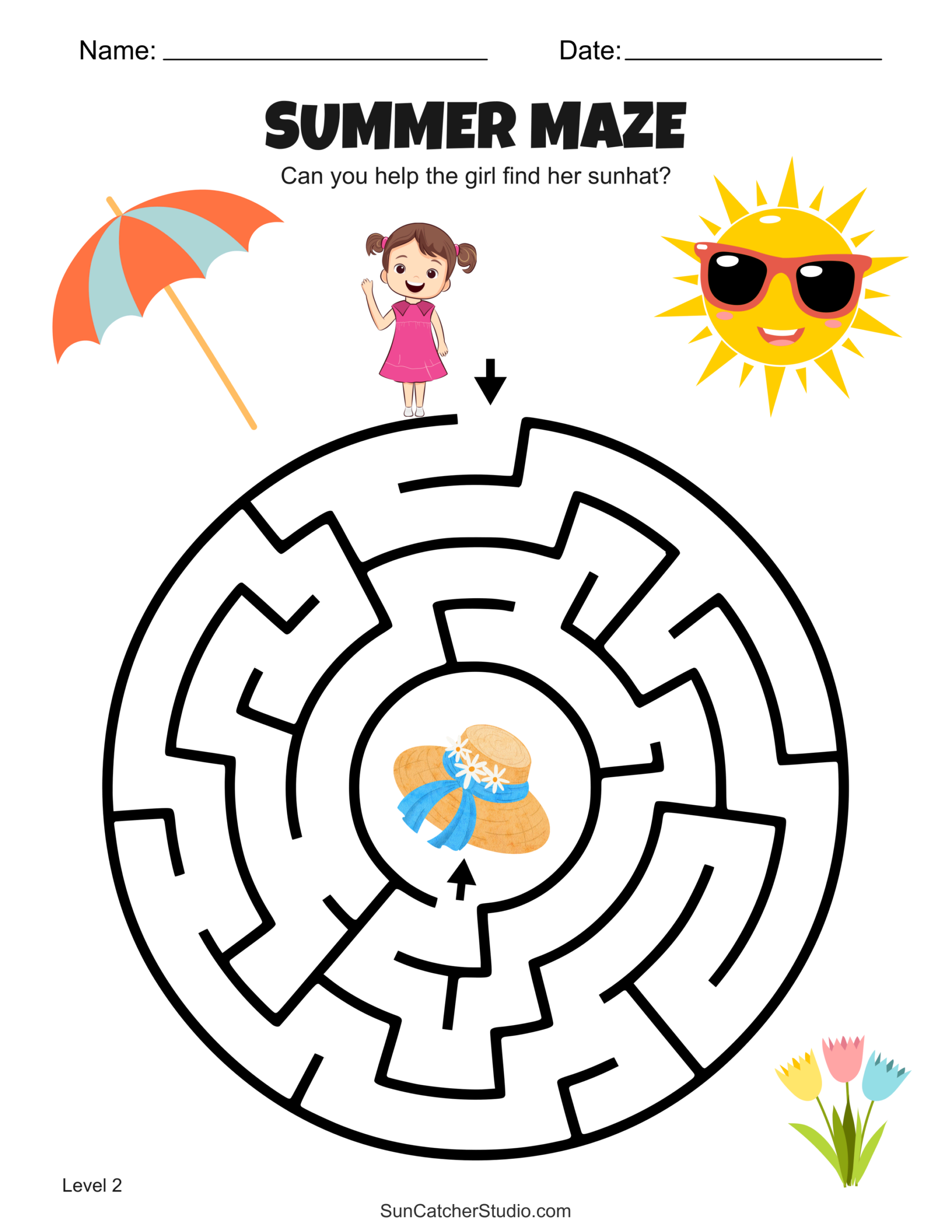 Free Printable Summer Maze Worksheets And Puzzles Free Free Printable Summer Maze Worksheets And Puzzles Free