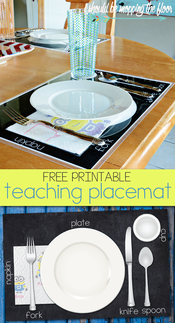 Free Printable Teaching Placemat I Should Be Mopping The Floor