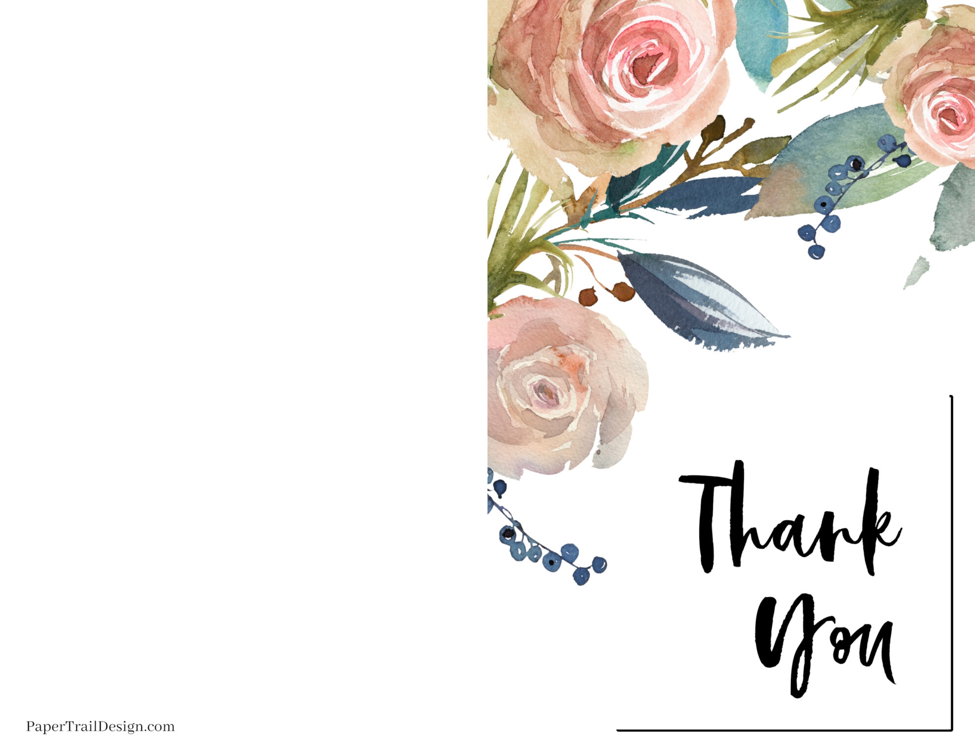 Thank You Card Printable Template