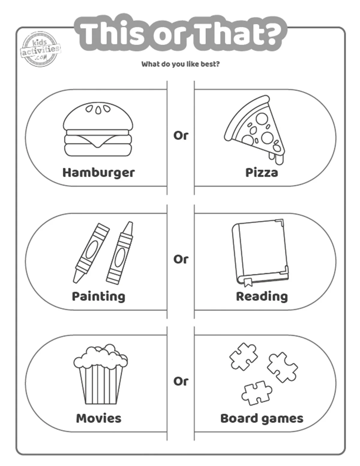 Printables For 5 Year Olds