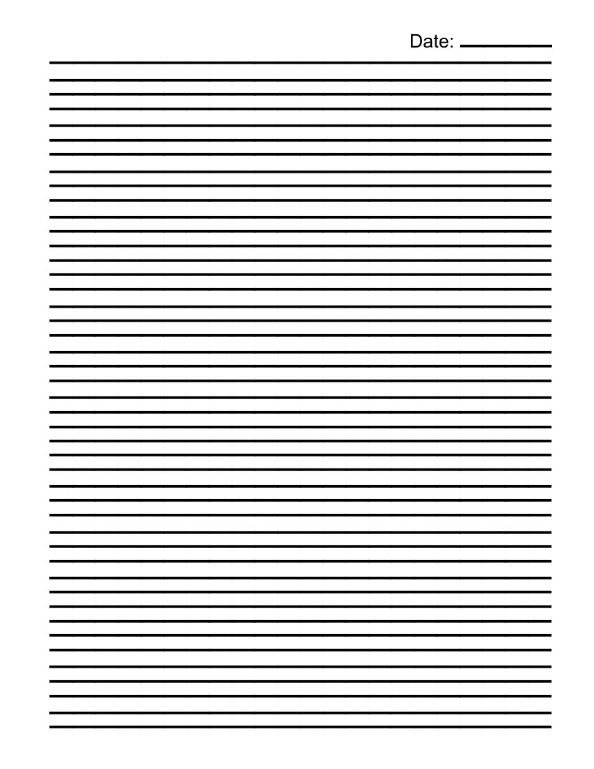 Free Printable Black Lined Paper