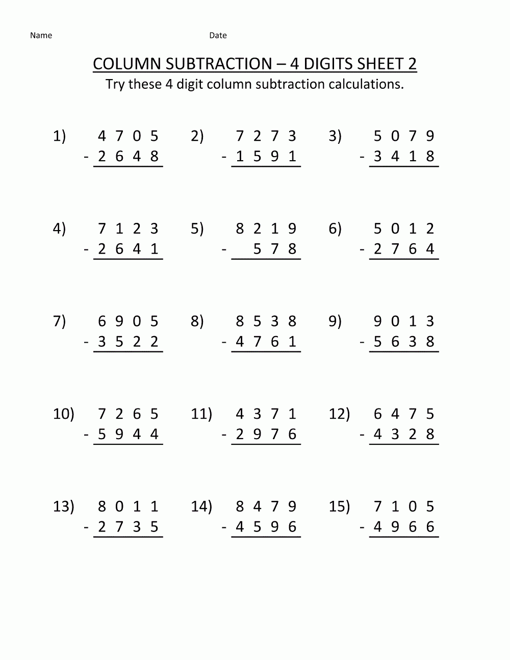 Free Worksheets For Grade 3