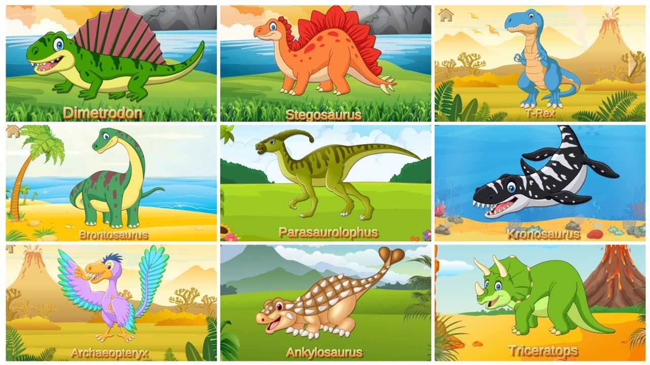 Funny Dino Puzzle Learn Dinosaur Names And Sounds Educational Jigsaw Puzzle Game
