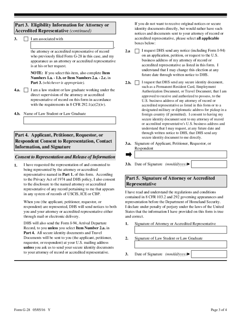 G 28 Form Fill Online Printable Fillable Blank PdfFiller