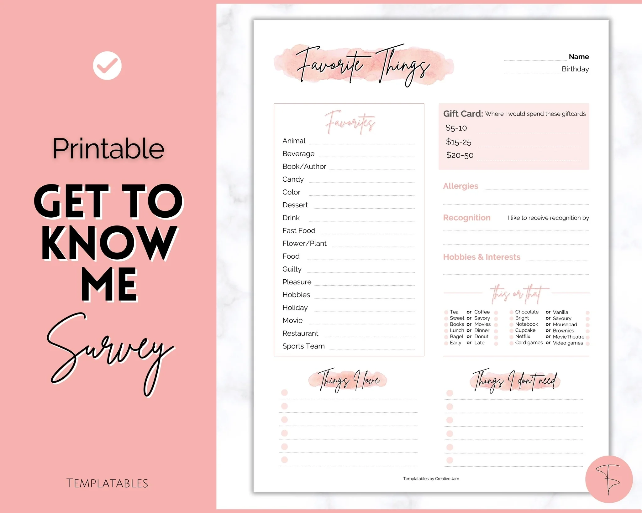 Get To Know Me Printable Game Get To Know You Ice Breaker Game