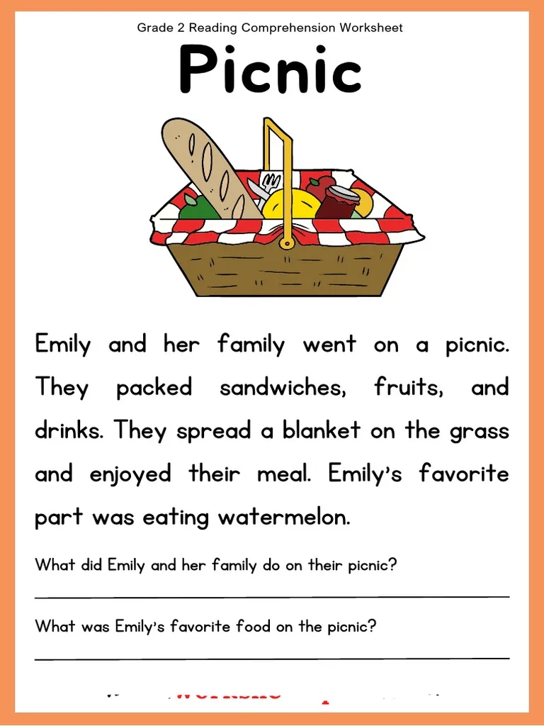 Free Printable Reading Worksheets For 2 Grade
