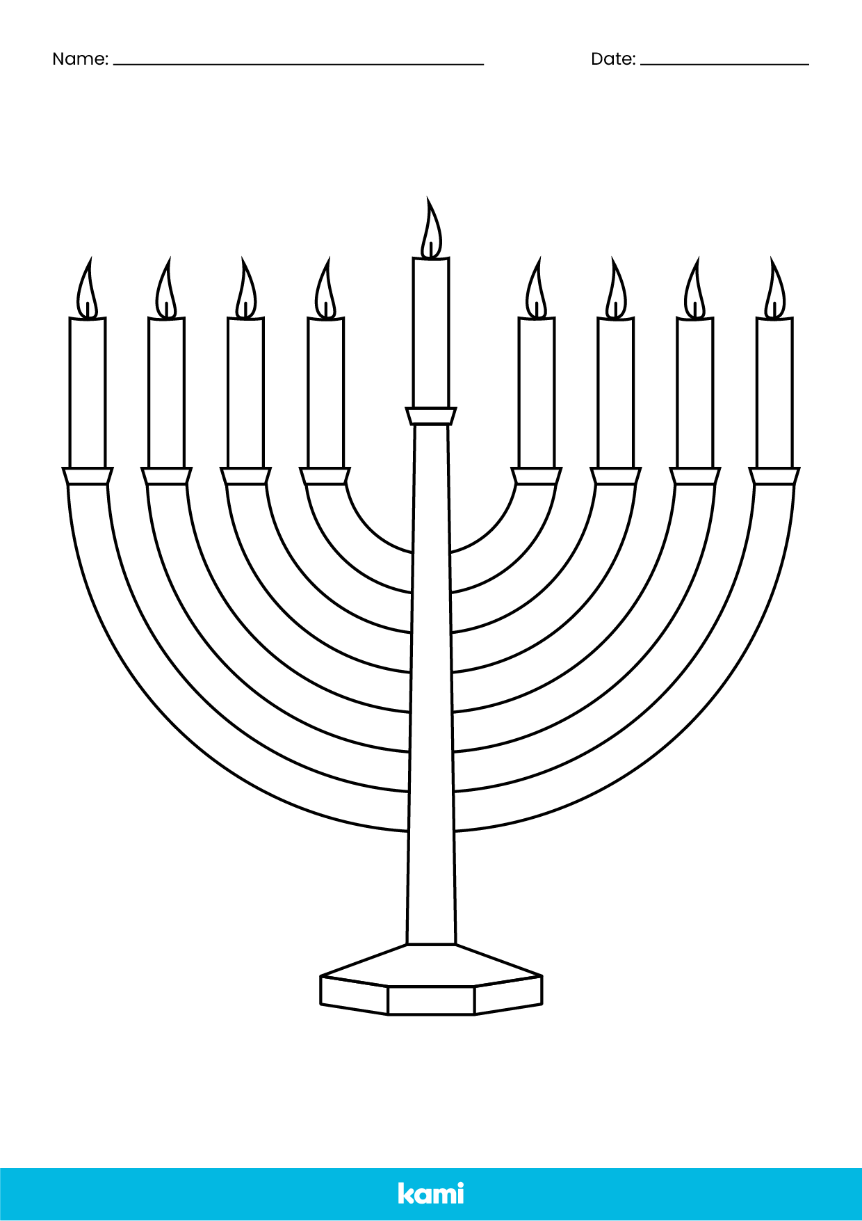 Hanukkah Menorah Coloring Sheet For Teachers Perfect For Grades 