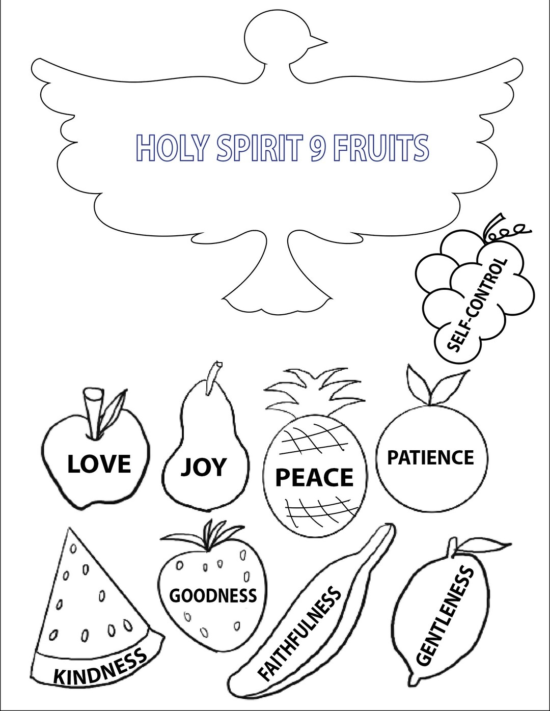 Fruits Of The Holy Spirit Catholic Printable