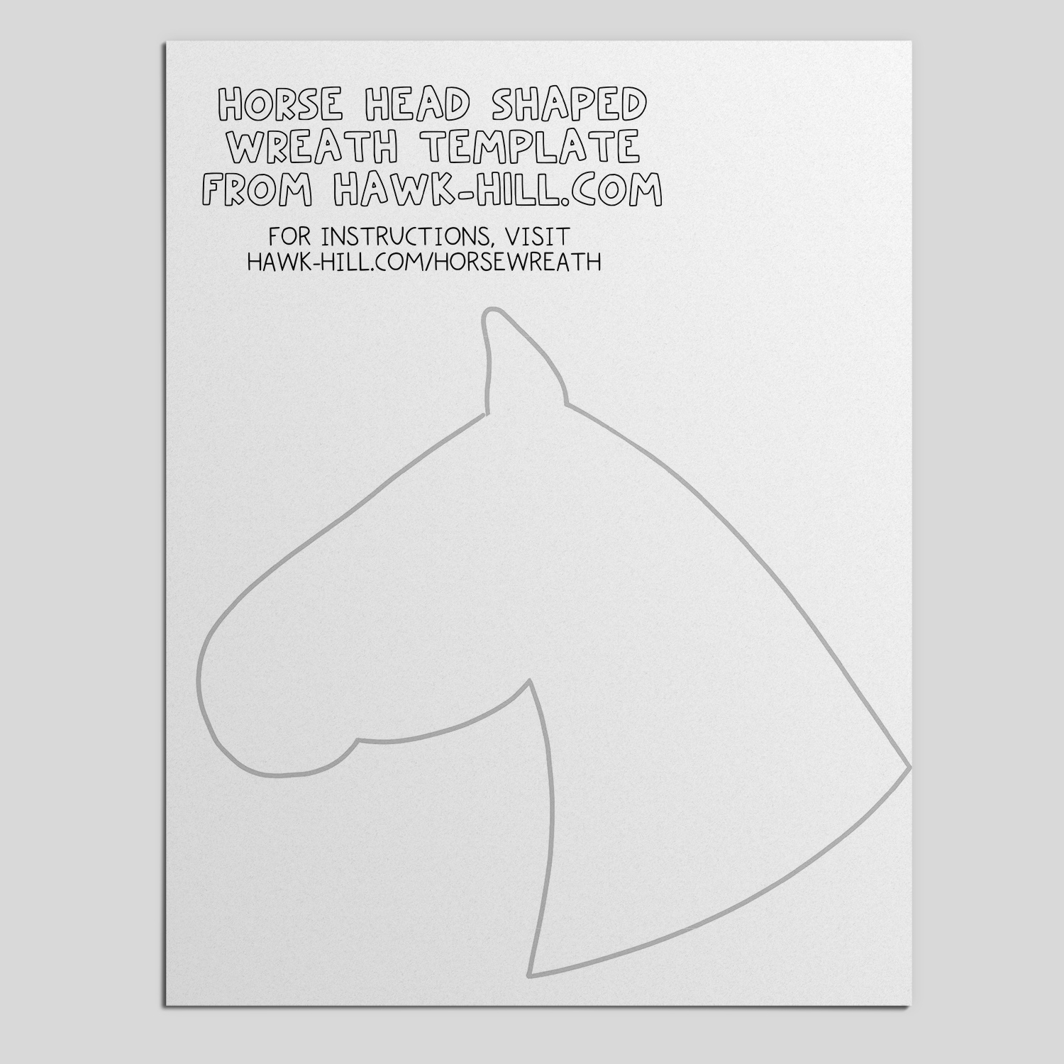 Horse Template Printable