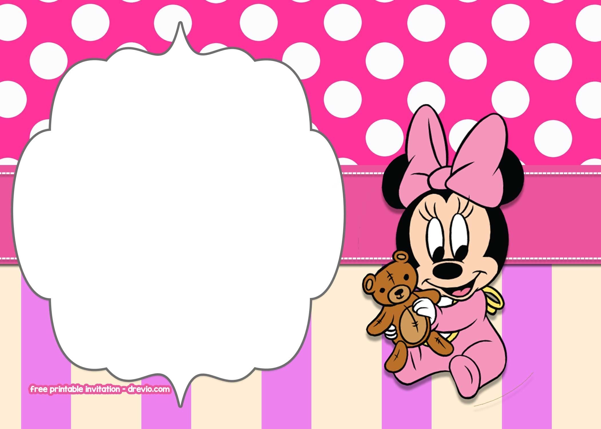 Hot Blank Minnie Mouse Baby Shower Invitations Sale Black Friday