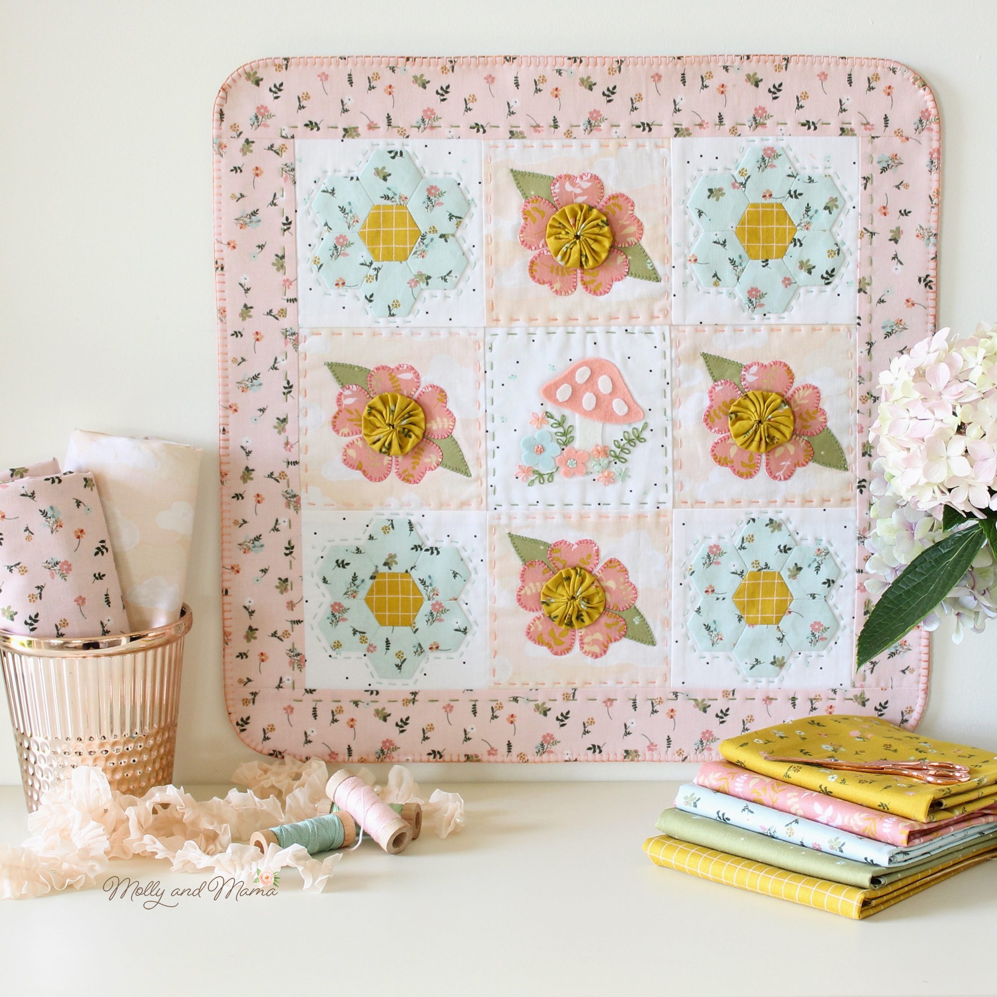 How To Appliqu An Introduction To Fabric Appliqu Molly And Mama