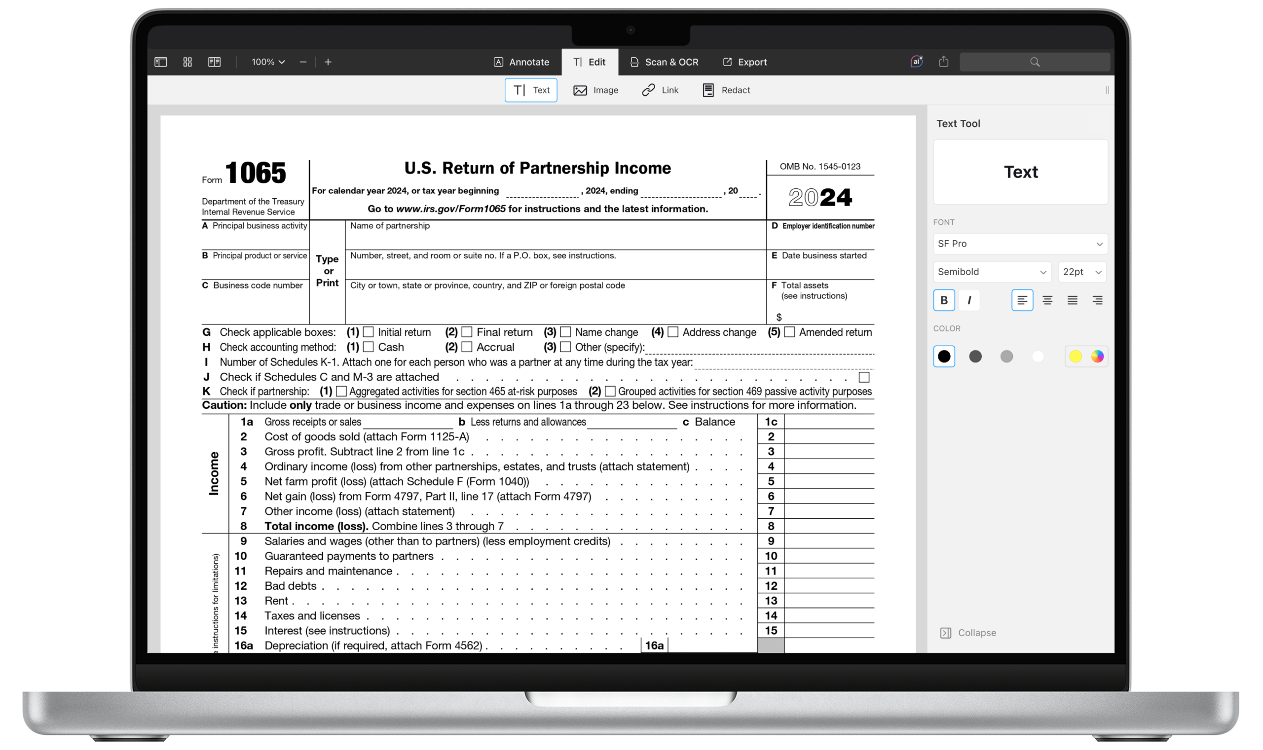 Irs Form 1065