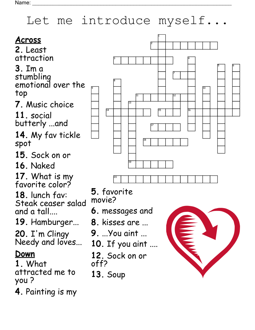 I m Sorry Your Bored Love U lt 3 Crossword WordMint