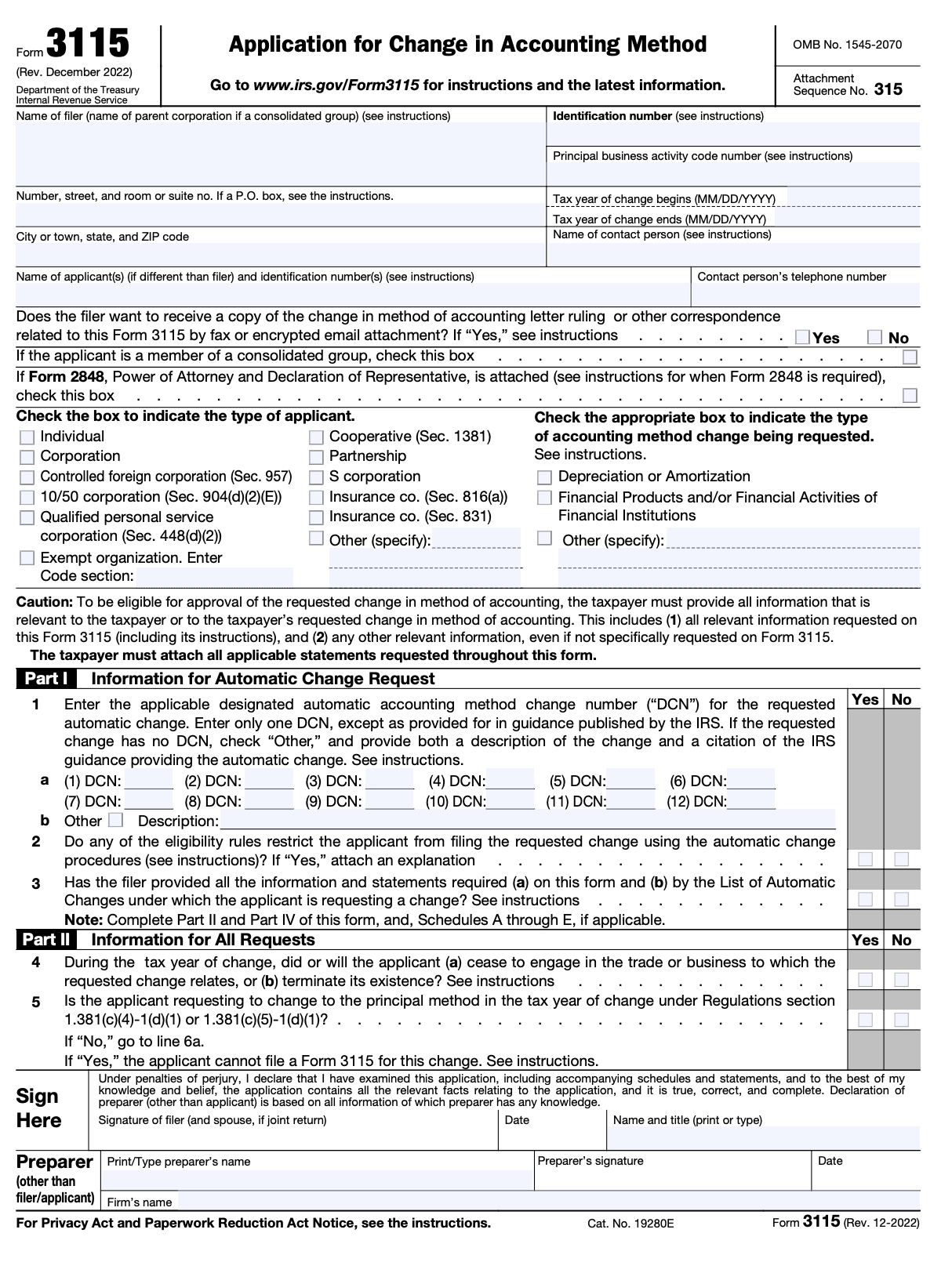 Instructions For Filling Out Form 3115 Pilot Blog