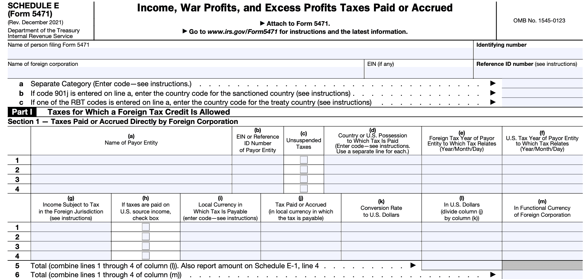 IRS Form 5471 Instructions CFC Tax Reporting For U S Persons