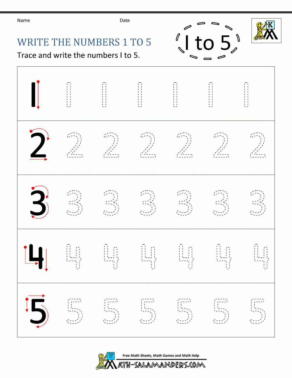 Printable Kindergarten Writing Worksheets