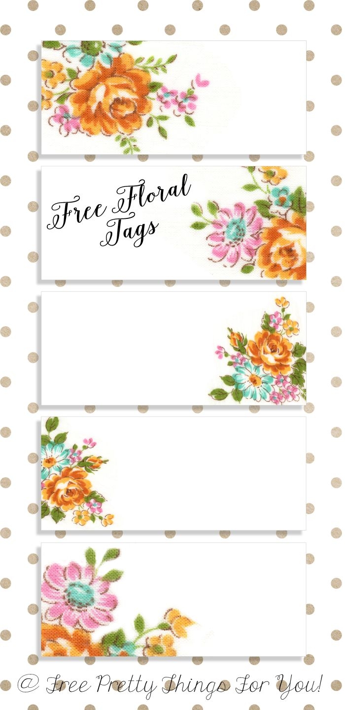 Printable Name Tag Flower Design