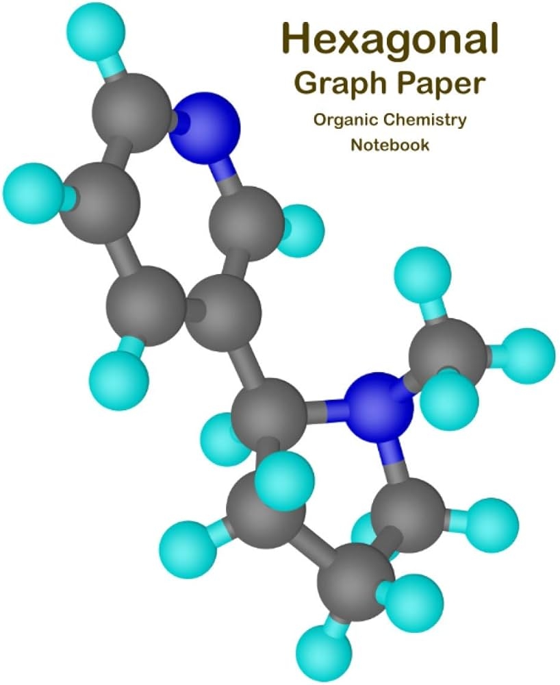Large Hexagonal Graph Paper Organic Chemistry Notebook Chemical 